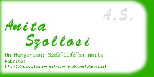 anita szollosi business card